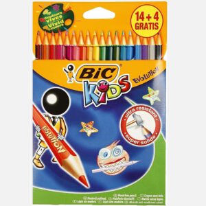 BIC Kids Evolution – Kleurpotloden – Diverse Kleuren – Doos van 18