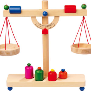 Houten weegschaal
