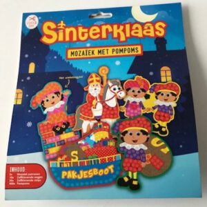 Sinterklaas: mozaïek met pompoms