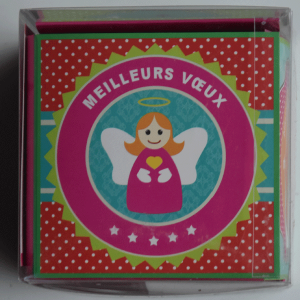 Doosje 24 kerstkaarten Paars (Frans)