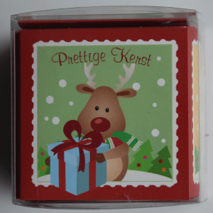 Doosje 24 kerstkaarten Rood