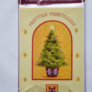 Pakketje 4 kaartjes Prettige feestdagen