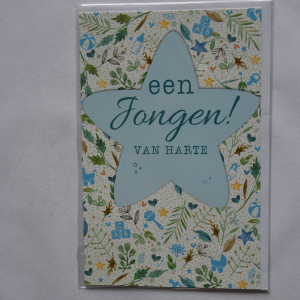 Een jongen! Van harte