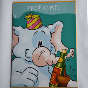 Grote kaart: Proficiat - verjaardag