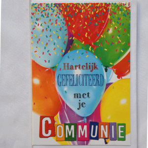 Hartelijk gefeliciteerd met je communie