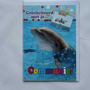 Gefeliciteerd met je communie - Dolfijn