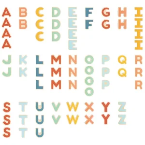Houten magnetische letters