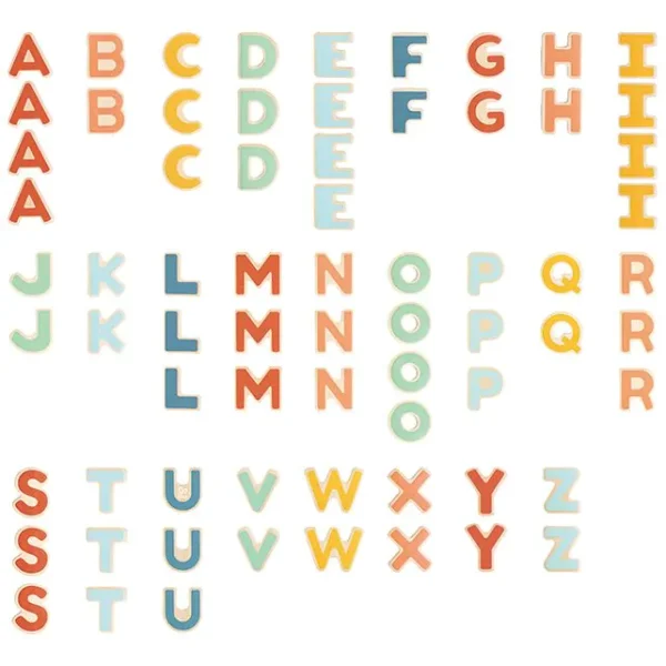 Houten magnetische letters