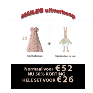 Maileg actie : 50% korting op de set